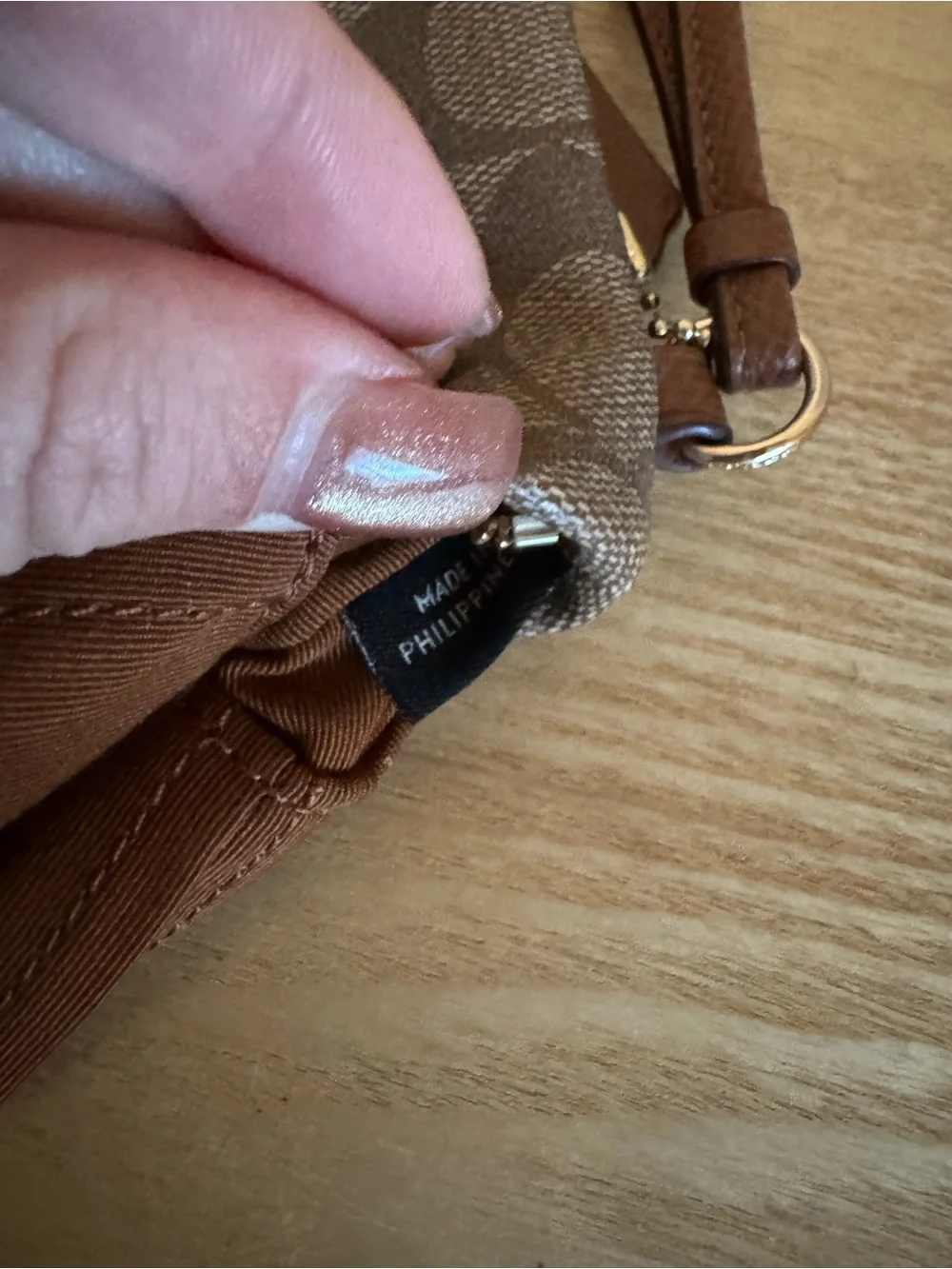 Coach Signature Coated Canvas Wristlet Clutch